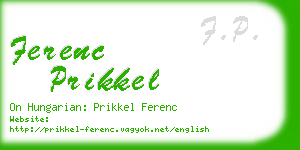 ferenc prikkel business card